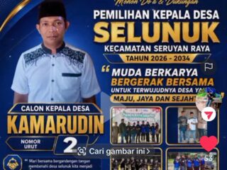 KAMARUDIN BIN JAMANI NOMOR URUT 2 RESMI MAJU PILKADES SELUNUK 2026-2034: "BUKAN KATA TAPI AKSI"