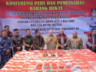 Gubernur H. Muhidin Apresiasi Pengungkapan Kasus Narkoba Polda Kalsel